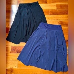 BUNDLE - HALARA A-Line Skirt Skort Set in Black and Navy Blue With Shorts
